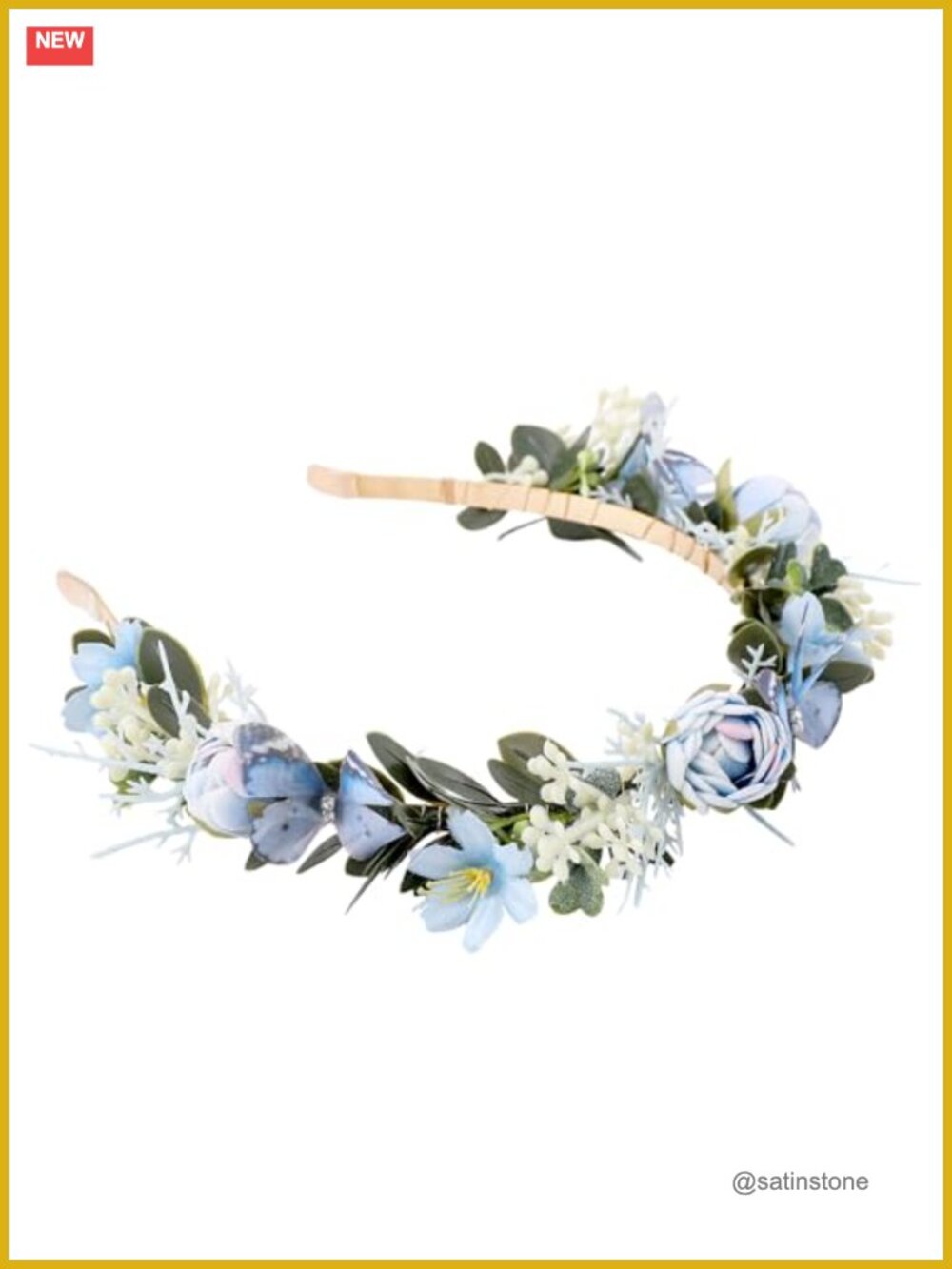 Handmade Flower Butterfly Fairy Crown Headband Plastic Ties